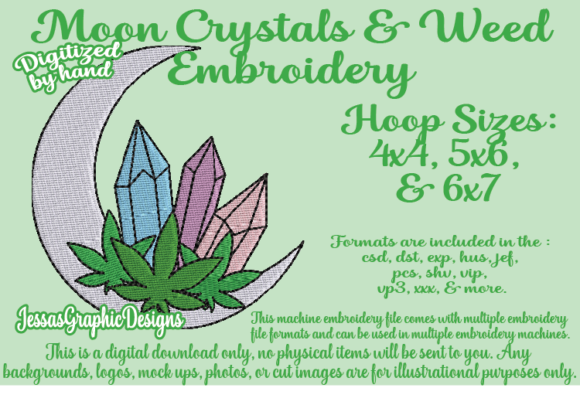 A Designer's Review of Moon Crystals Cannabis Embroidery