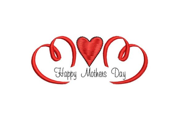 A Designer's Take on the Happy Mothers Day Hearts Embroidery Design