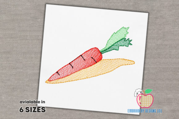 A Fresh Carrot Embroidery Design for Heartfelt Projects