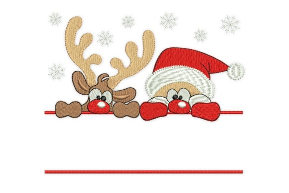 A Santa and Deer Frame Monogram Embroidery Review