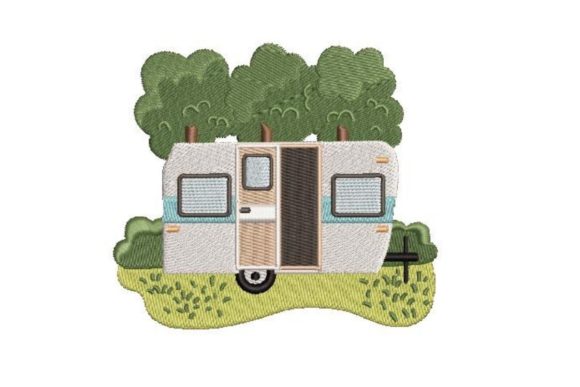 Camping Trailed Parked Near a Forest: A Designer's Review