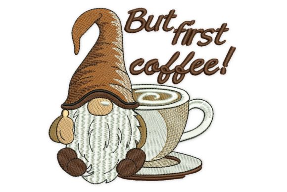Coffee Gnome: A Handmade Gift Designer's Favorite Embroidery Design