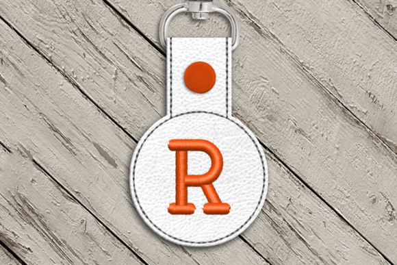 Embroidered Letter R Key Fob for Seasonal Product Collections