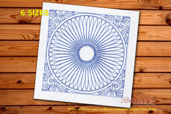Seasonal Charm of a Classic Redwork Mandala