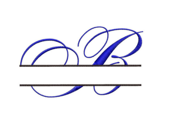 Testing the Split Monogram Font Letter B for My Gift Shop