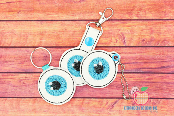 The Eye Shape ITH Key Fob Pattern for Boutique Apparel